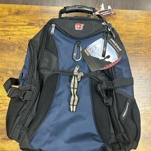 SwissGear 1900 ScanSmart Black and Blue Men's Laptop Backpack